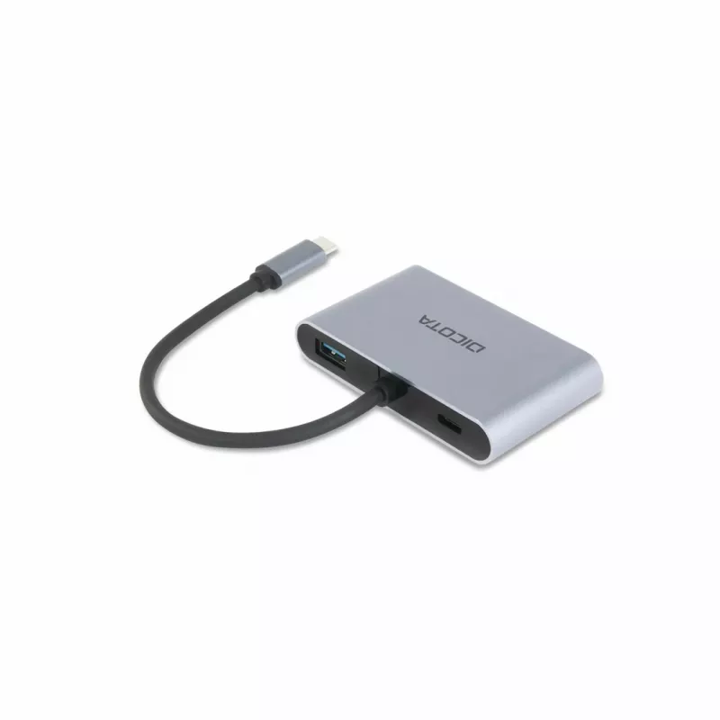 DICOTA D32064 dock station per dispositivi mobili tablet/smartphone/laptop argento