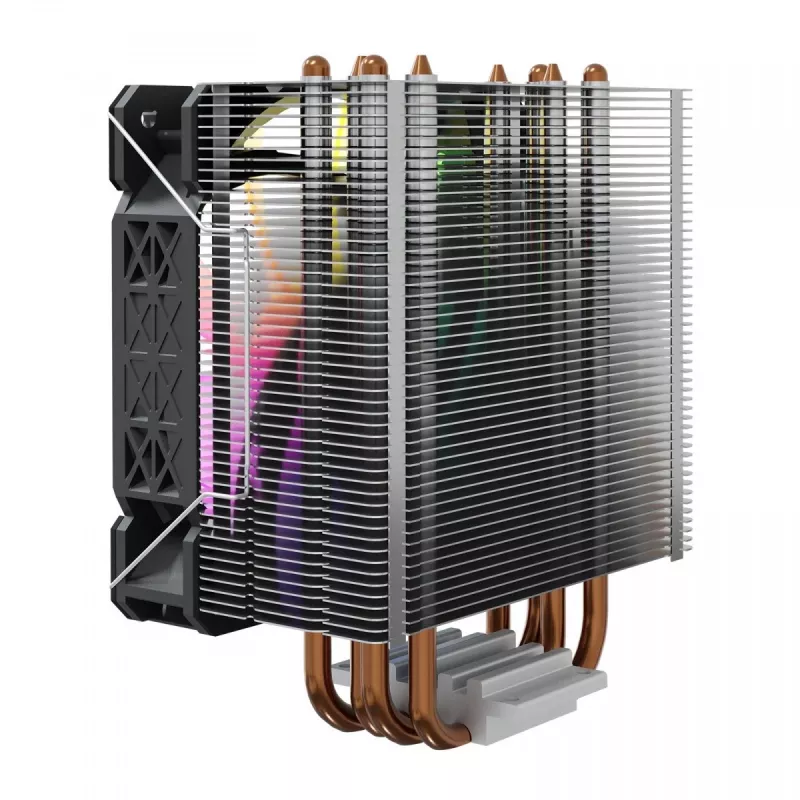Dissipatore ad aria per CPU SAVIO SAVGCOVORTEXX2ARGB con 4 heatpipe, ventola ARGB 120 mm, nero