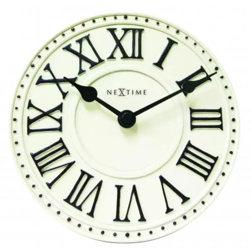 NeXtime orologio 5187wi London Table, Ø16 cm, da parete, bianco/nero+B32