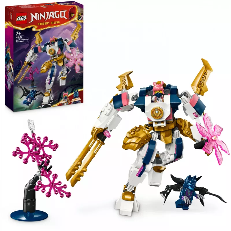 LEGO NINJAGO 71807 Soras Elemental Tech Mech Rising set di costruzioni