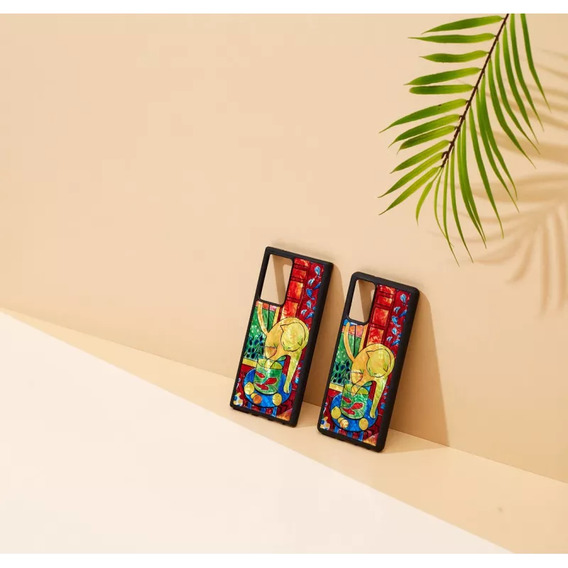Custodia per cellulare iKins per Samsung Galaxy Note 20 Ultra — design gatto pesce rosso