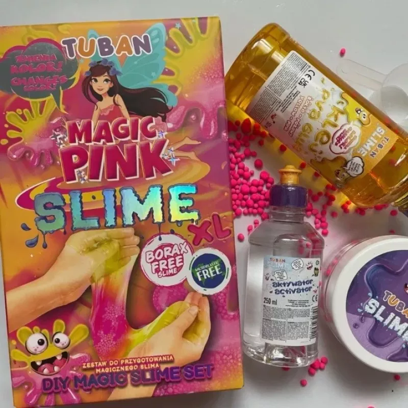 Set slime fai da te TUBAN TU3569 — Magic Pink XL, non tossico, sicuro per i bambini