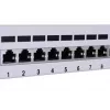 Patch panel LANBERG PPF6-9012-S, 12 porte, metallo, grigio, 1HE, 215×130×44.5 mm