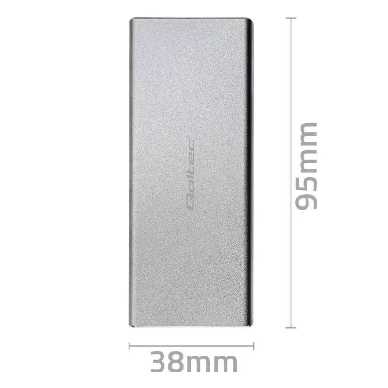 Case in alluminio QOLTEC 51833 per SSD M.2, SATA su USB 3.0, supporta fino a 2 TB