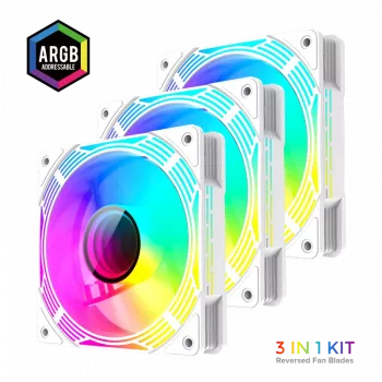 Gamemax | Ventola per case | KF300R BK | Bianco