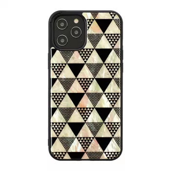 Custodia iKins per Apple iPhone 12 Pro Max — struttura piramidale nera