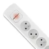 Prolunga elettrica Qoltec 50276 1,8 m 5 prese AC per interni bianco