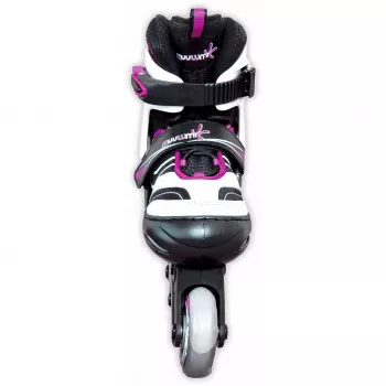 Pattini in linea Muuwmi regolabili misura bambini 37–40, rosa/nero