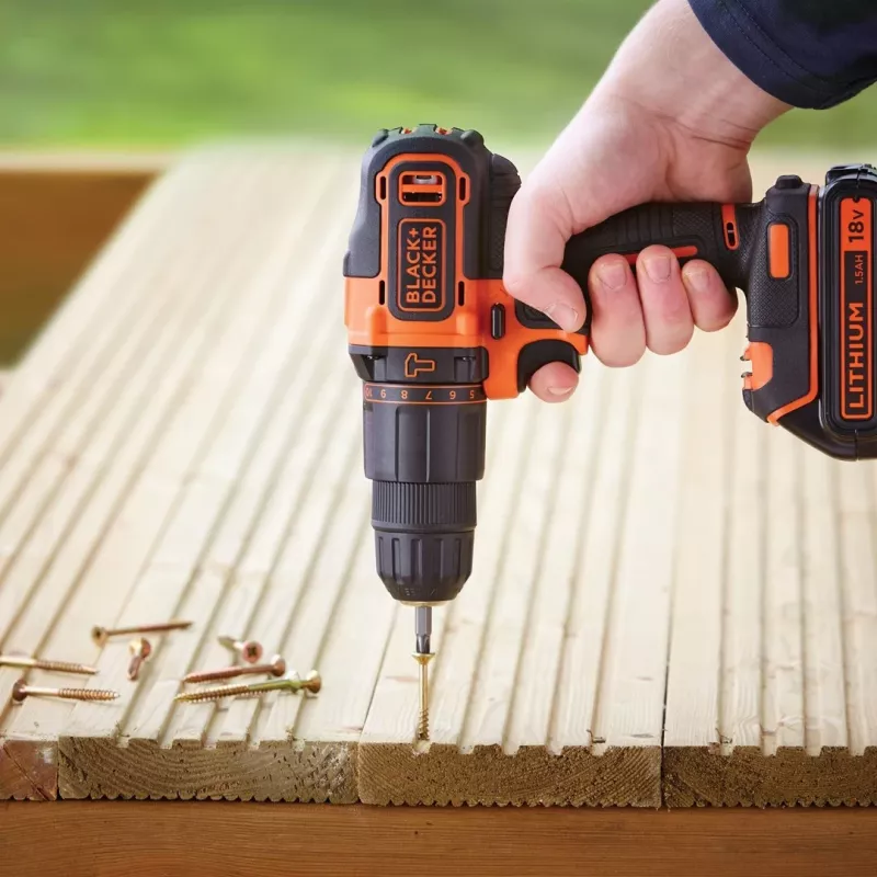 Black & Decker BDCHD18KB-QW Trapano senza chiave nero, arancione