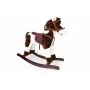 Cavallo a dondolo Artyk modello 182747 marrone-bianco su pattini, giocattolo per bambini