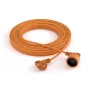Prolunga Acar PS-2P 2G1.5 20 m – cavo a 2 conduttori 1,5 mm² per esterno/interno, connettore maschio Type-F, fusibile 16 A, arancione