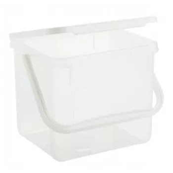 Contenitore per liquidi detergenti Rotho Basic 4,5 l modello 1770201100RP, tecnopolimero trasparente con coperchio e foro di sospensione