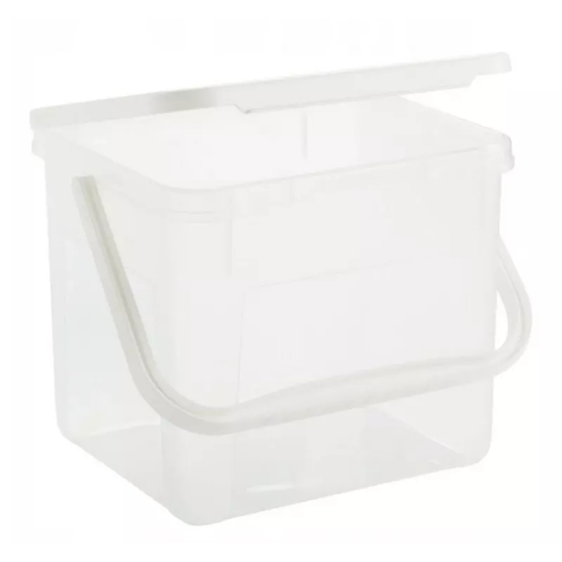 Contenitore per liquidi detergenti Rotho Basic 4,5 l modello 1770201100RP, tecnopolimero trasparente con coperchio e foro di sospensione