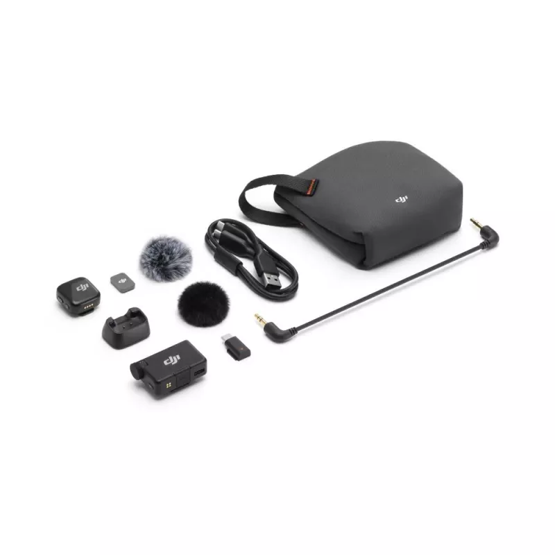 DJI Mic Mini sistema microfonico wireless (1 trasmettitore + 1 ricevitore), nero