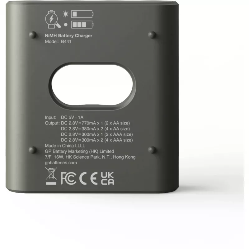 Caricabatterie GP B441 per batterie ricaricabili NiMH AA e AAA
