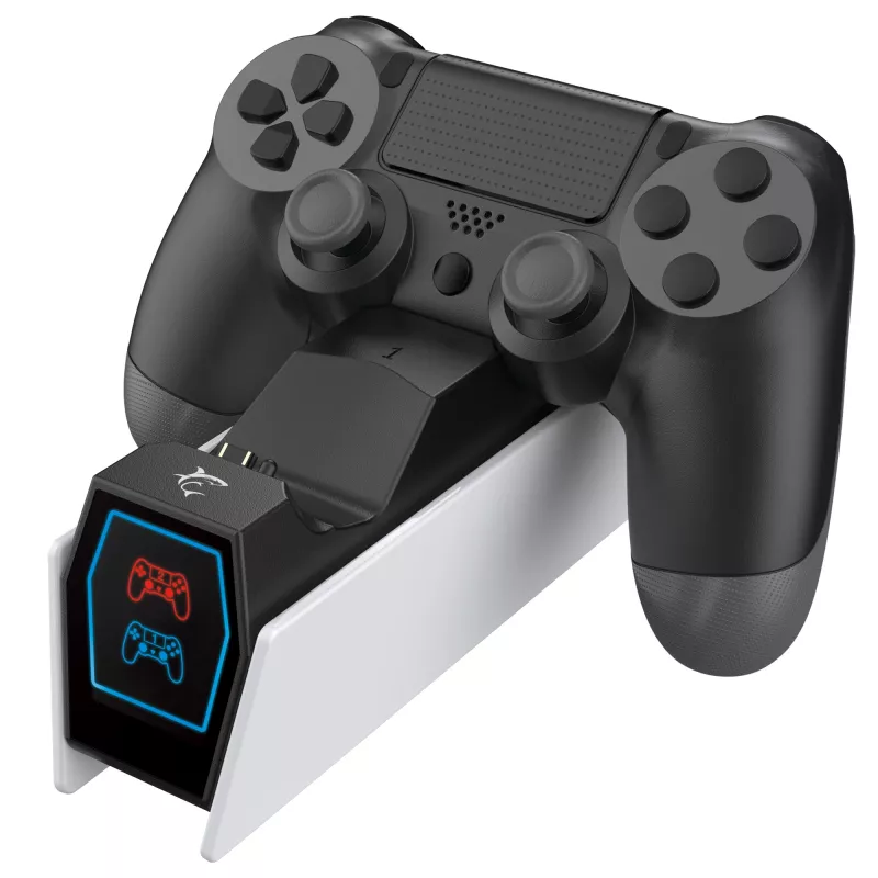 Stazione di ricarica White Shark PS4-0417 Dual-Ladestation per controller PS4
