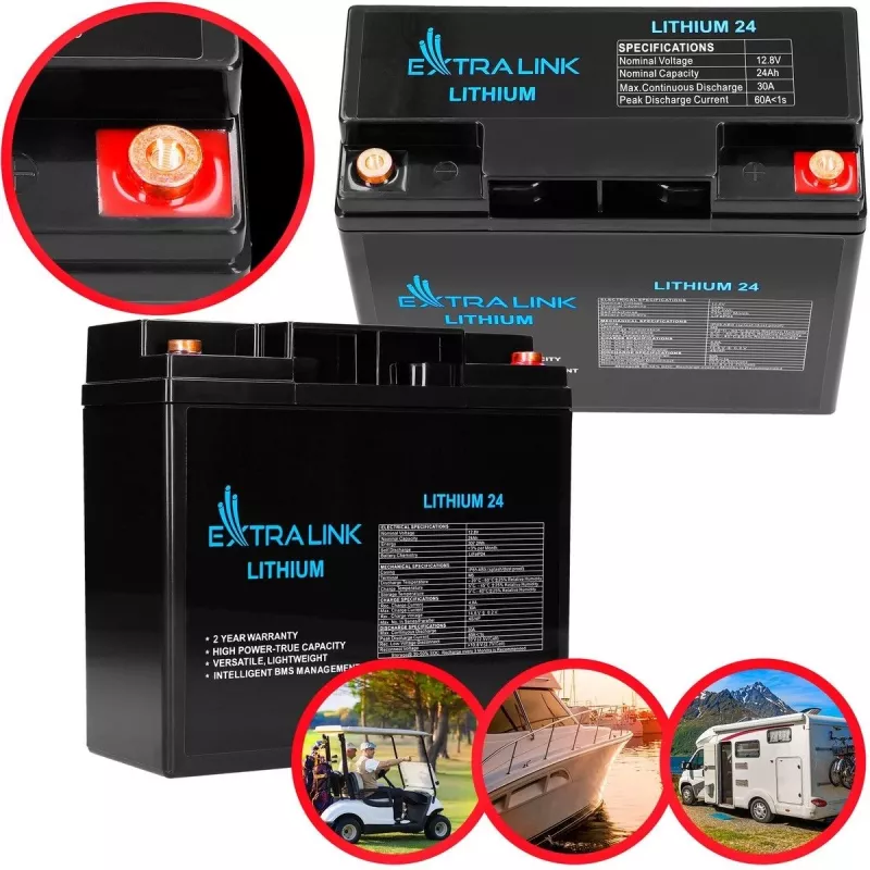Extralink batteria LiFePO4 24000 mAh 12,8 V