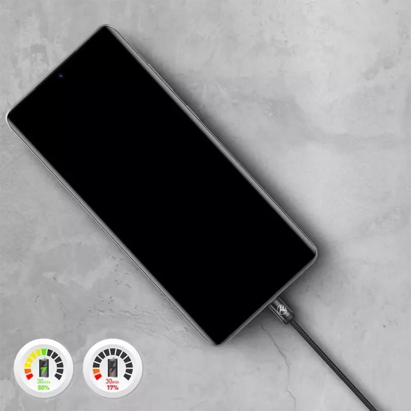 Cavo USB-C Tellur TLL155801 240W 2m nero – cavo di ricarica e dati USB-C a USB-C