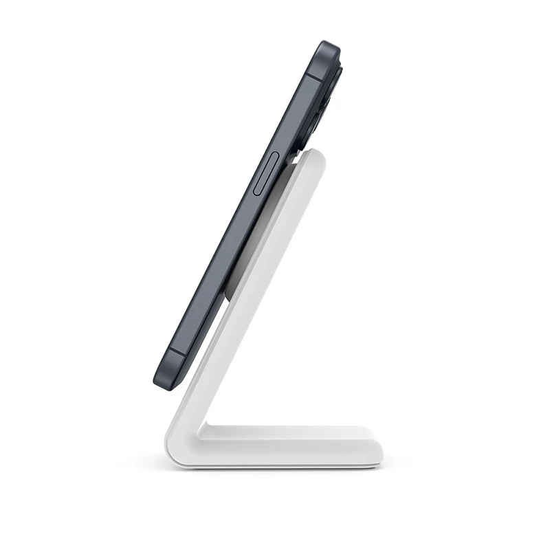 Caricabatterie wireless Crong CRG-MSS-WHT 10W ricarica rapida per dispositivi compatibili Qi