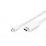 Digitus ASSMANN - cavo adattatore - Mini DisplayPort maschio a HDMI maschio - 2 m - tripla schermatura - bianco - stampato, supporto 4K (AK-340304-0