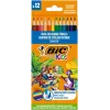 BIC pastelli Kids Smooth set 12 colori