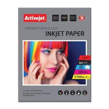 Carta fotografica lucida ActiveJet AP4-180G20 A4 180 g/m² 20 fogli