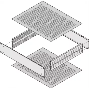 Schroff piastra di copertura 400D PERF. (30860513)
