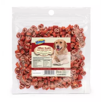 Snack per l'addestramento per cani Hilton Sushi Rolls — coniglio con pesce, 500 g