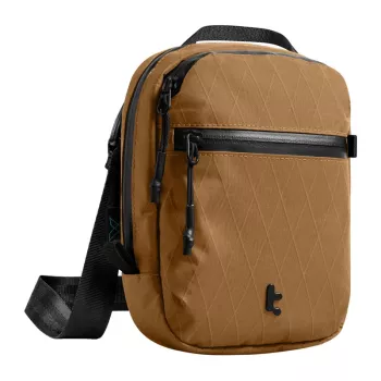 Borsa da viaggio Tomtoc Aviator-T37 con tracolla, tessuto X-Pac, marrone