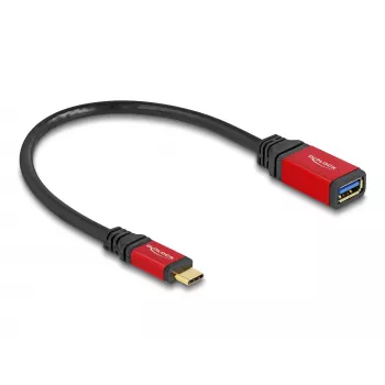 Adattatore USB DeLOCK 60172 connettore maschio USB Type-C su connettore femmina USB Type-A 10 Gbit/s 15 cm rosso metallo