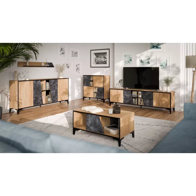 Cama Tavolino OVO 90x50xH39 rovere/cemento