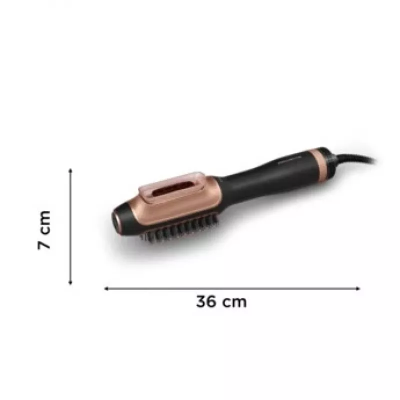 Spazzola ad aria calda ROWENTA CF9840F0 — tecnologia Warm, 220–240 V, nero/rame, funzione ioni