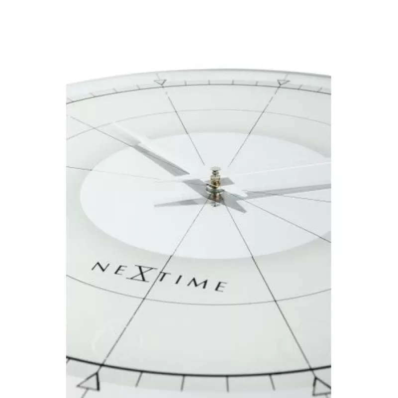 NeXtime orologio 8125 Fancy Round, Ø43 cm, da parete, bianco/argento