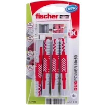 Fischer DuoPower 10 x 80 K NV tassello 80 mm 537652 1 set (537652)