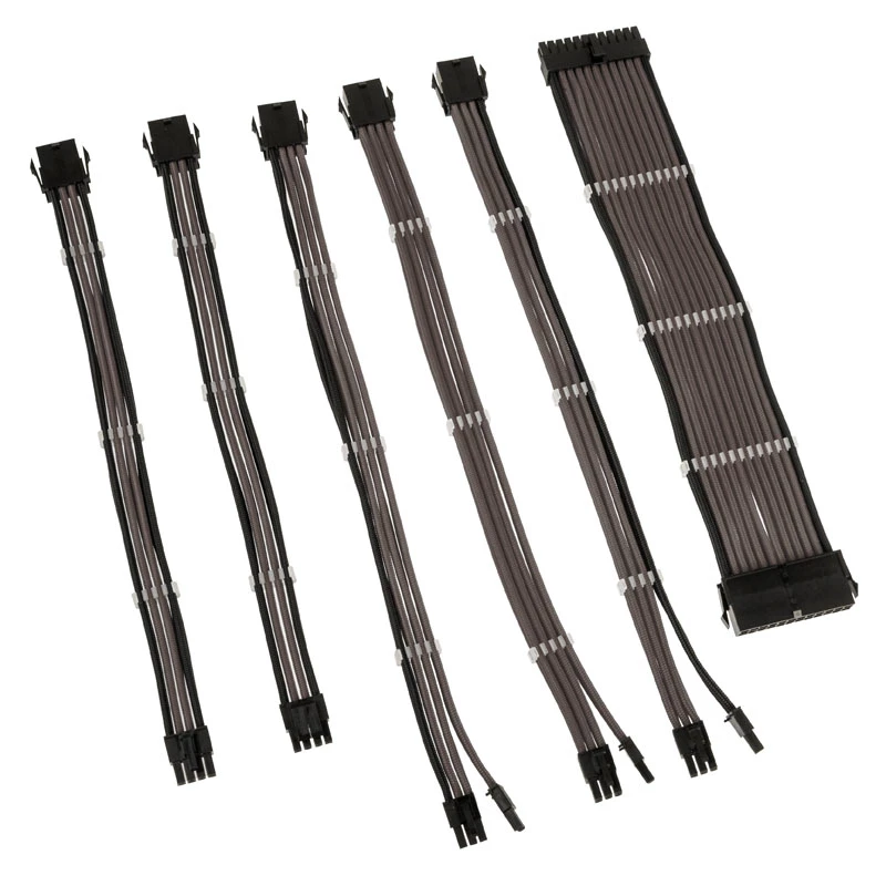 Kit prolunga cavi Kolink Core Adept – rivestito in PET, set da 6 pezzi, 20+4-Pin, 8-Pin, 4+4-Pin, 3×6+2-Pin (300–350 mm)
