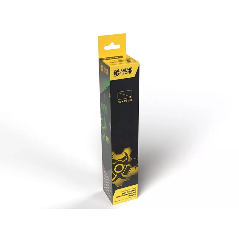TRACER GameZone Hexy3 tappetino per mouse da gaming, 35 x 28 x 0,4 cm, nero/giallo