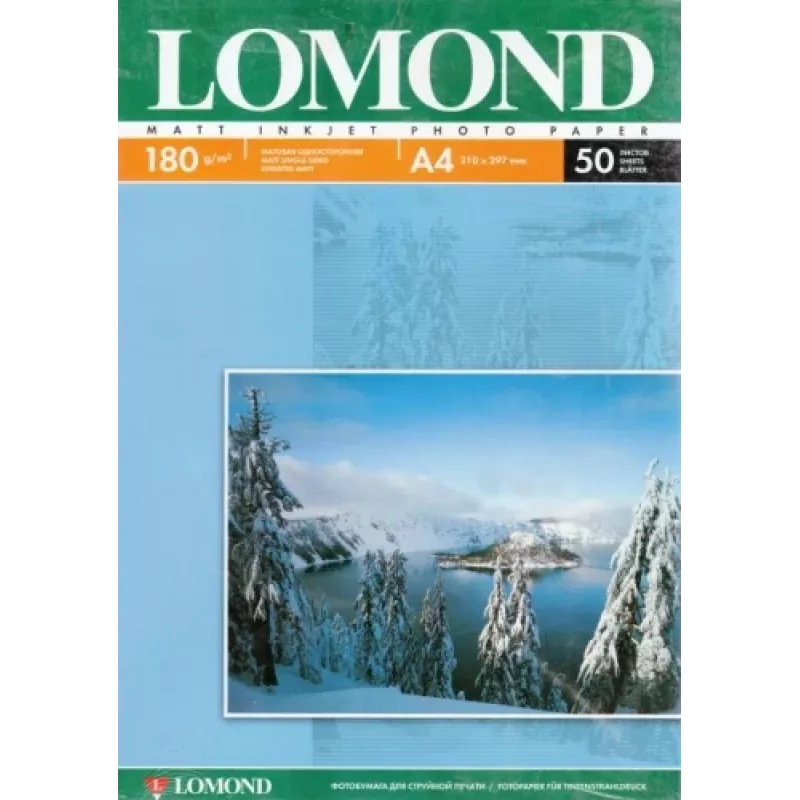Carta fotografica inkjet Lomond opaca 180 g/m² A4, 50 fogli