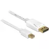 DeLOCK – Cavo DisplayPort – Mini DisplayPort (M) – DisplayPort (M) – 3,0 m – bianco (83483)