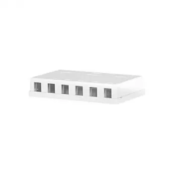 EFB-Elektronik Presa di connessione Keystone, 6 porte, a parete, bianco puro, senza moduli Produttore: EFB Elektronik (EC020400006)