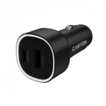 CANYON Caricabatterie auto OnDrive 48 PD 48W USB-A+USB-C nero