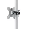 Maclean MC-793 W carrello professionale postazione computer mobile su ruote, monitor 17-32", max 20 kg, bianco