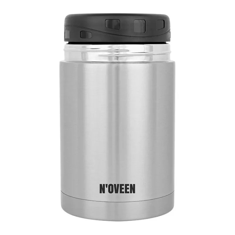 N'OVEEN TB951 thermos per pranzo, 800 ml, argento