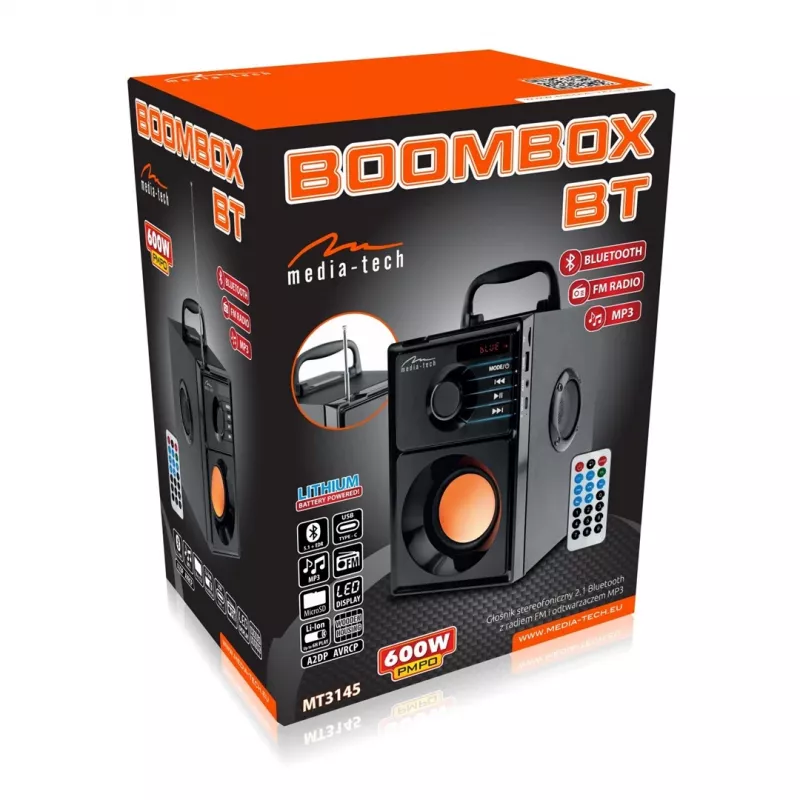 Media-Tech BOOMBOX BT 15 W diffusore stereo portatile nero