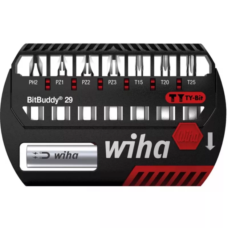 WIHA 42137 - set di bit BitBuddy, 8 pezzi misti, 29 mm, bit TY (42137)