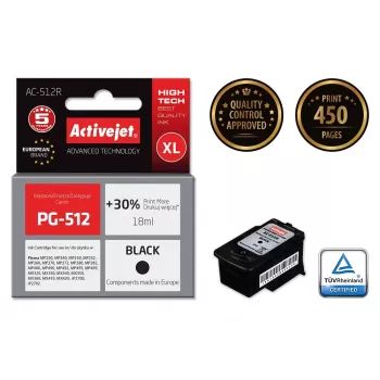 Activejet AC-512R inchiostro (sostituto per Canon PG-512; Premium; 18 ml; nero)