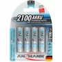 1x4 Ansmann maxE NiMH batteria ricaricabile Mignon AA 2100 mAh 5035052