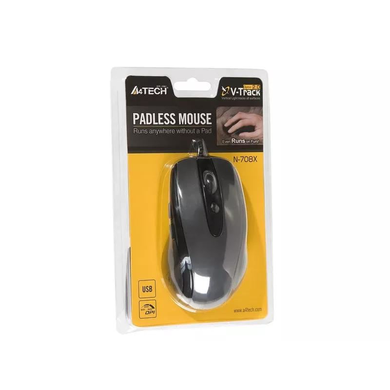 A4Tech N-708X mouse USB Type-A ottico 1600 DPI per destrimani