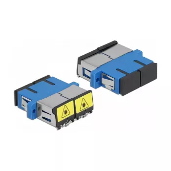 Accoppiatore in fibra ottica DeLOCK 86893 SC duplex femmina su SC duplex femmina blu