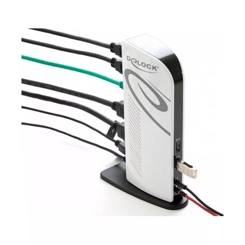 Docking station USB DeLOCK 87771 doppio HDMI Full-HD USB 3.2 LAN audio