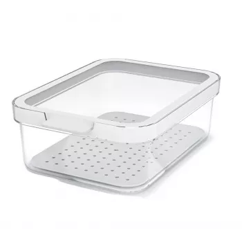 Contenitore per alimenti rotho 1053201100 rettangolare 1,2 L trasparente bianco, tecnopolimero, lavabile in lavastoviglie